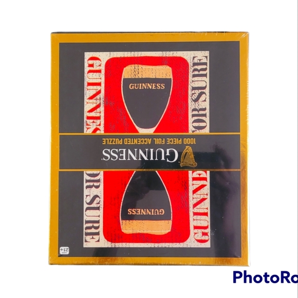 Guinness Beer 1000 Piece Foil Jigsaw Puzzle 29x23" Front Porch Classics - Picture 1 of 4